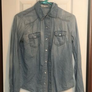 Blue button up shirt